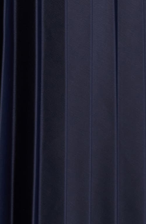 Julia Jordan Pleated Long Sleeve Midi Dress In Blue