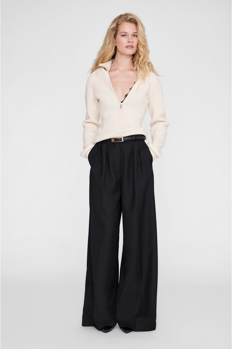 June Trucker Collar Sweater, Main, color, Ecru