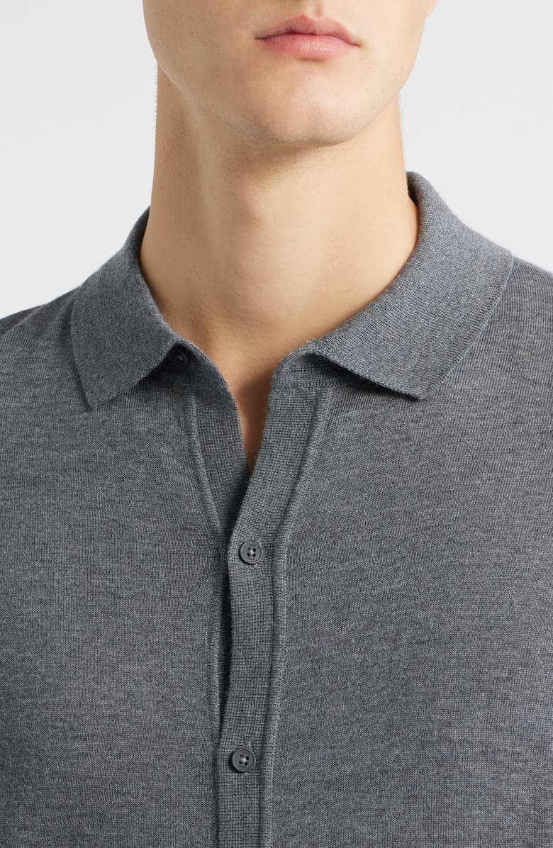 BOSS Helbert Wool Cardigan, Alternate, color, Medium Grey