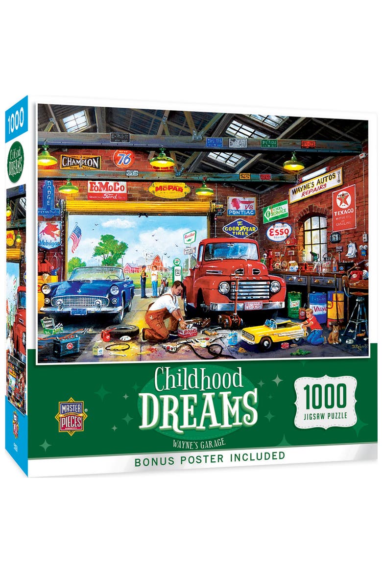 Wayne's Garage 1000 Piece Jigsaw Puzzle, Main, color, Multicolor