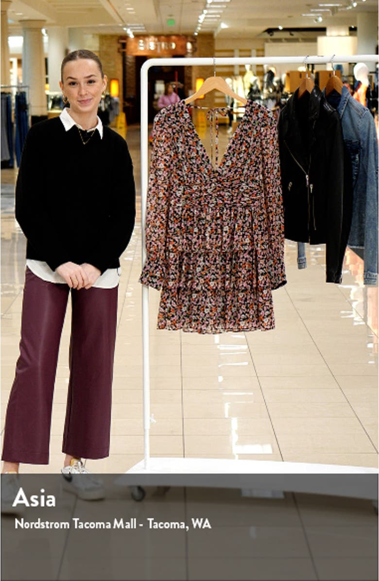 Floral Tiered Long Sleeve Minidress, sales video thumbnail