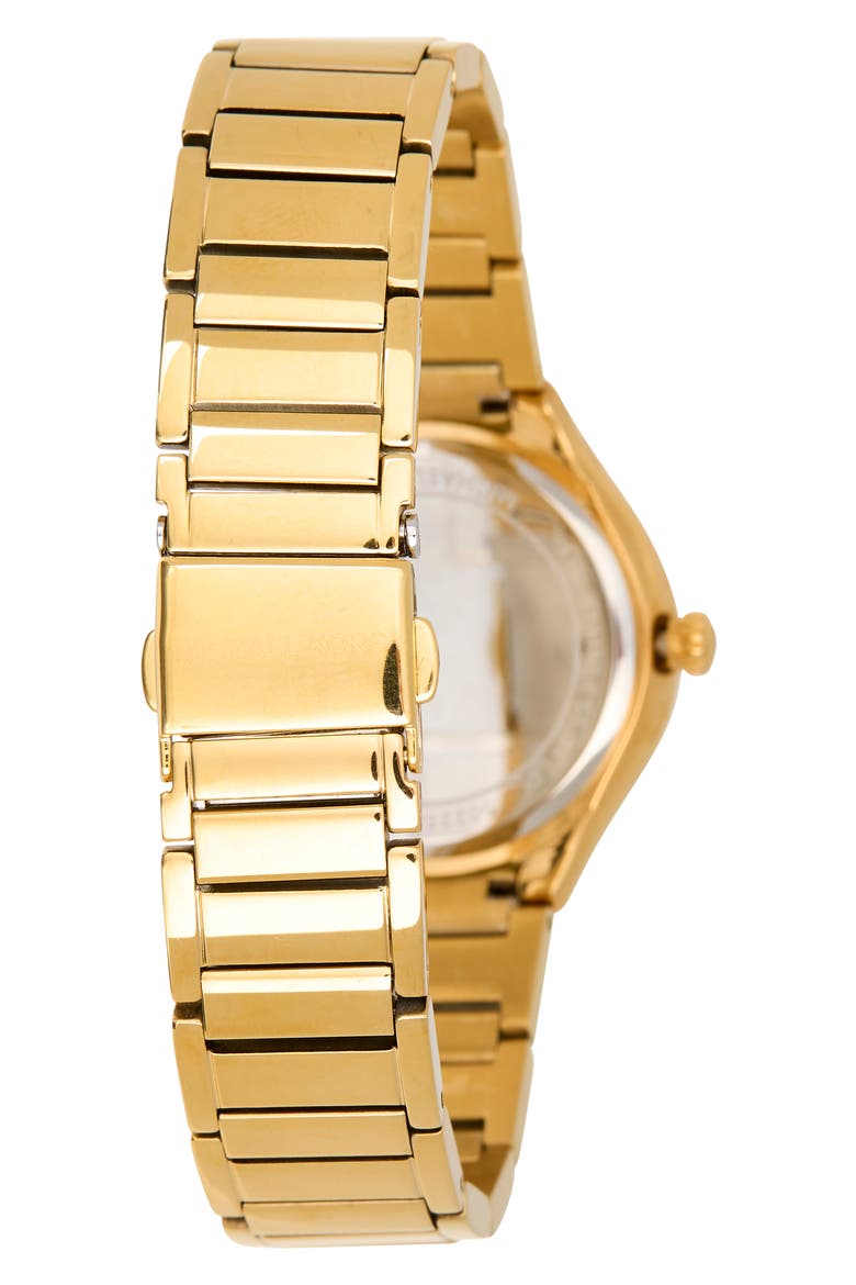 Sylvia Crystal Three Hand Bracelet Watch, 33mm, Alternate, color, GOLD