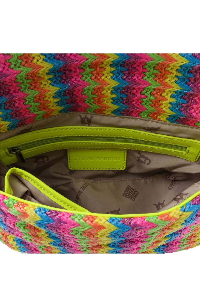 Steve Madden Prism Woven Neon Crossbody Bag, Alternate, color,