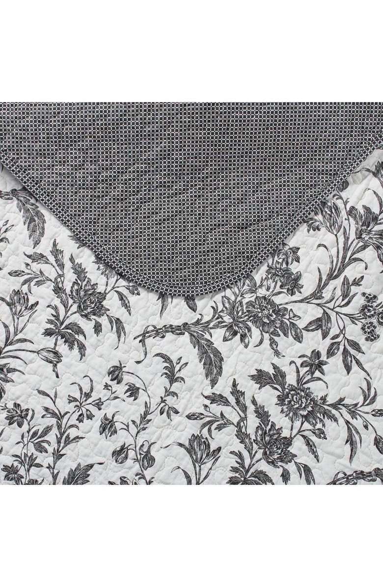 Laura Ashley Amberley Quilt & Sham Set, Alternate, color, Black White