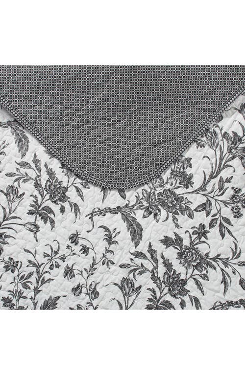Laura Ashley Amberley Quilt & Sham Set In Black White