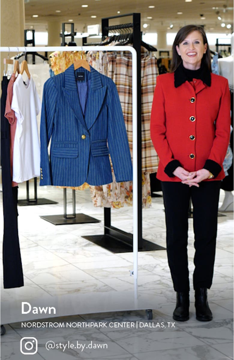 Hutton Stripe Denim Blazer, sales video thumbnail