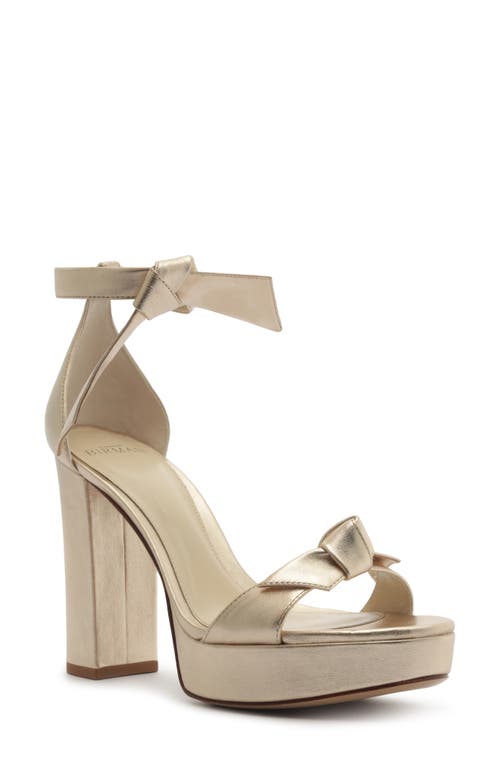 Alexandre Birman Mabeleh Ankle Strap Platform Sandal In Gold