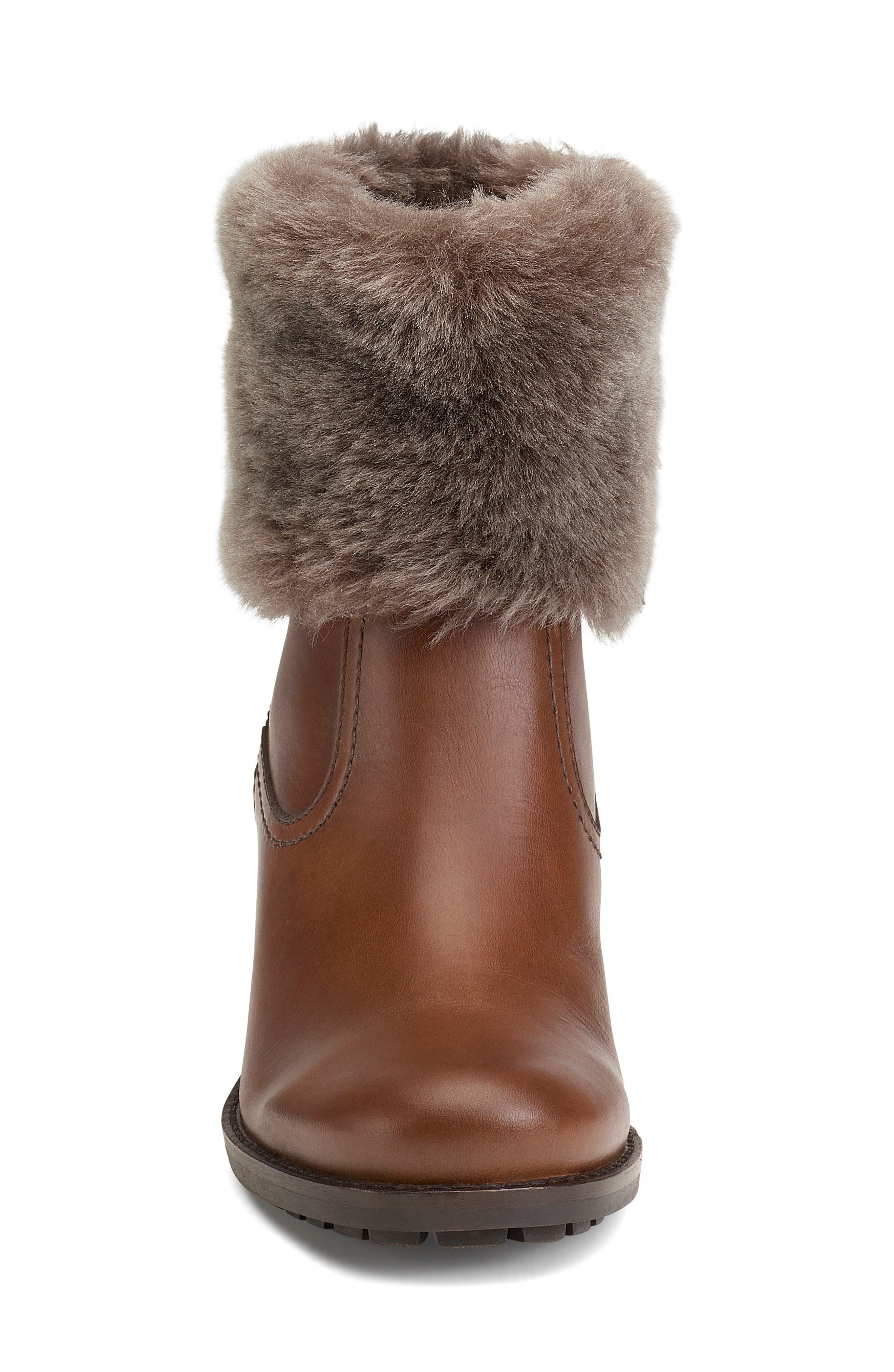 Trask Myrah Genuine Shearling Waterproof Bootie, Alternate, color, 