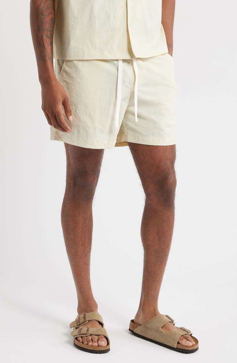 RIZORT Kore Drawstring Nylon Shorts, Main, color, Cream