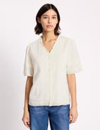 Albaray Pintuck Sleeve Button Through Top