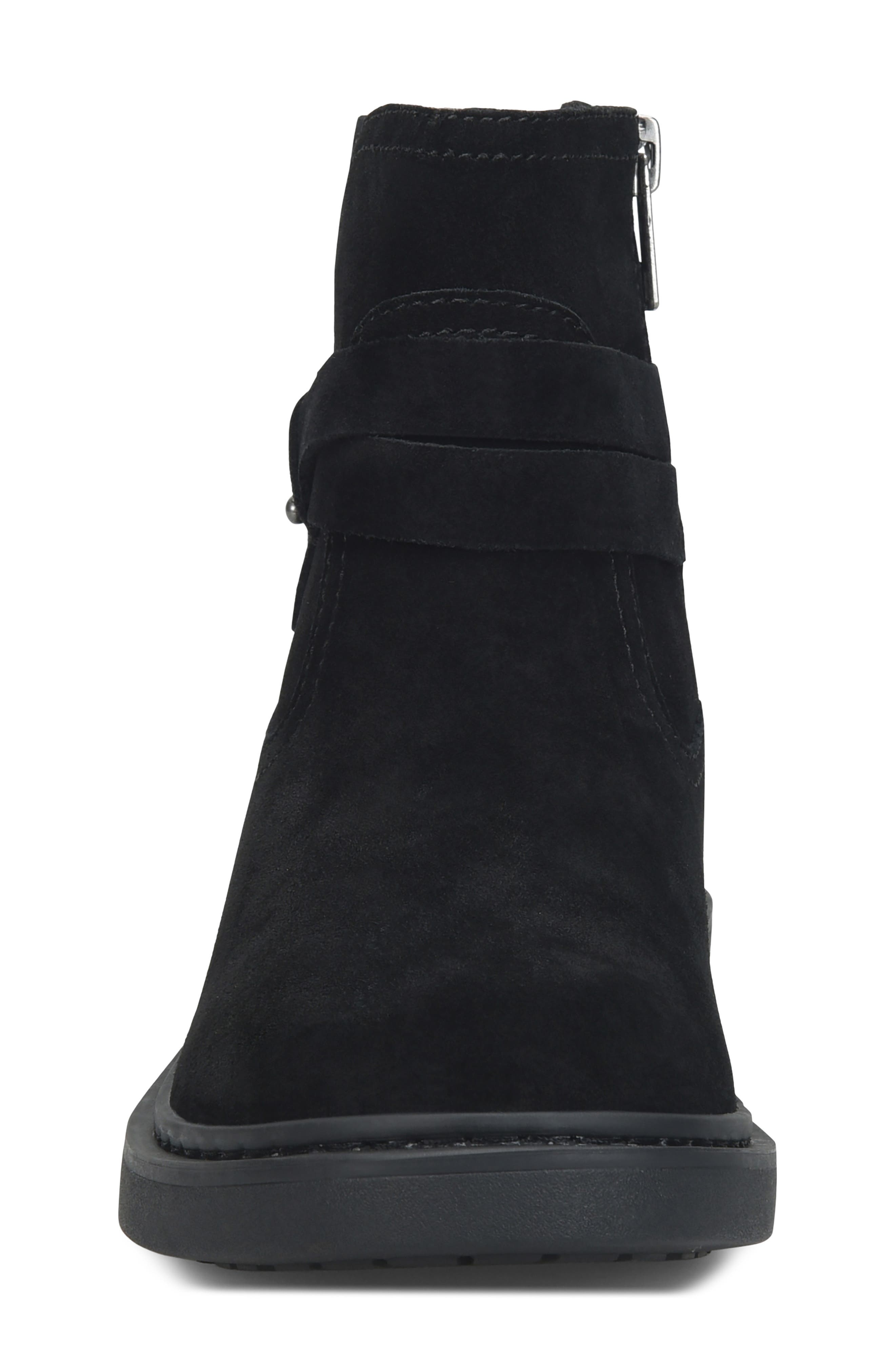 Barren Leather Bootie, Alternate, color, BLACK SUEDE
