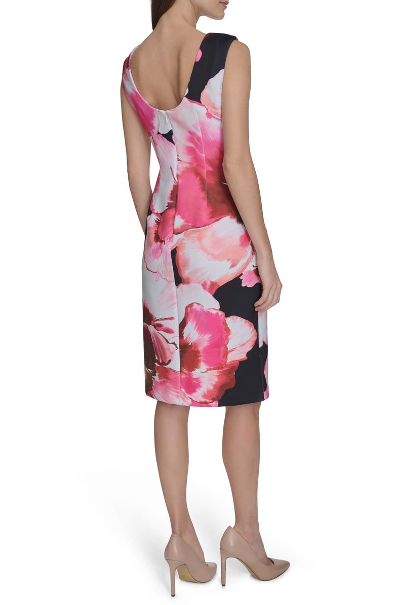 Calvin Klein Floral Sleeveless Sheath Dress, Alternate, color, 