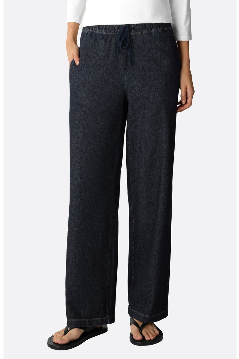 Stretch Organic Cotton Straight Leg Jeans, Main, color, DARK WASH
