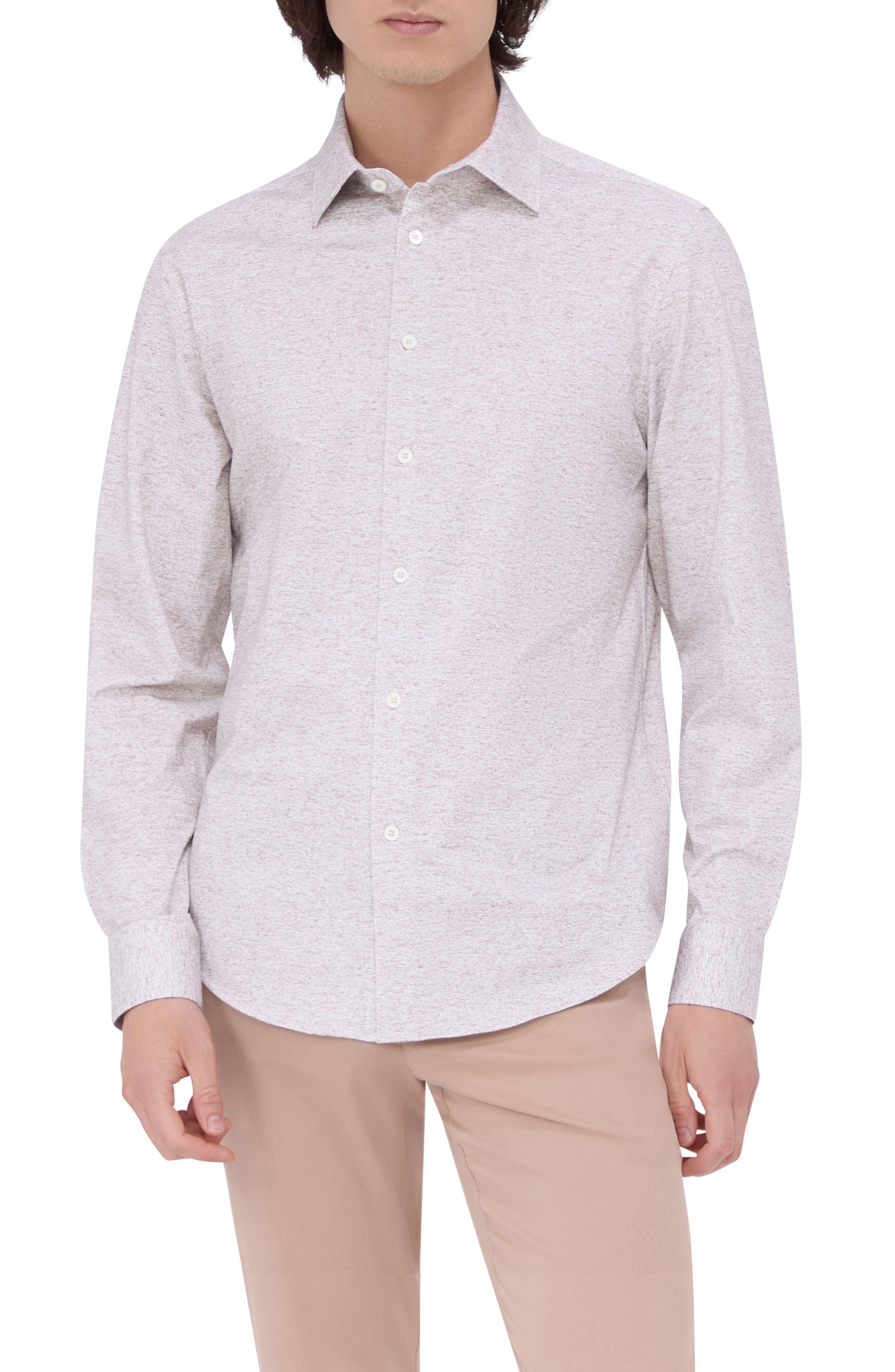 James OoohCotton Heathered Button-Up Shirt