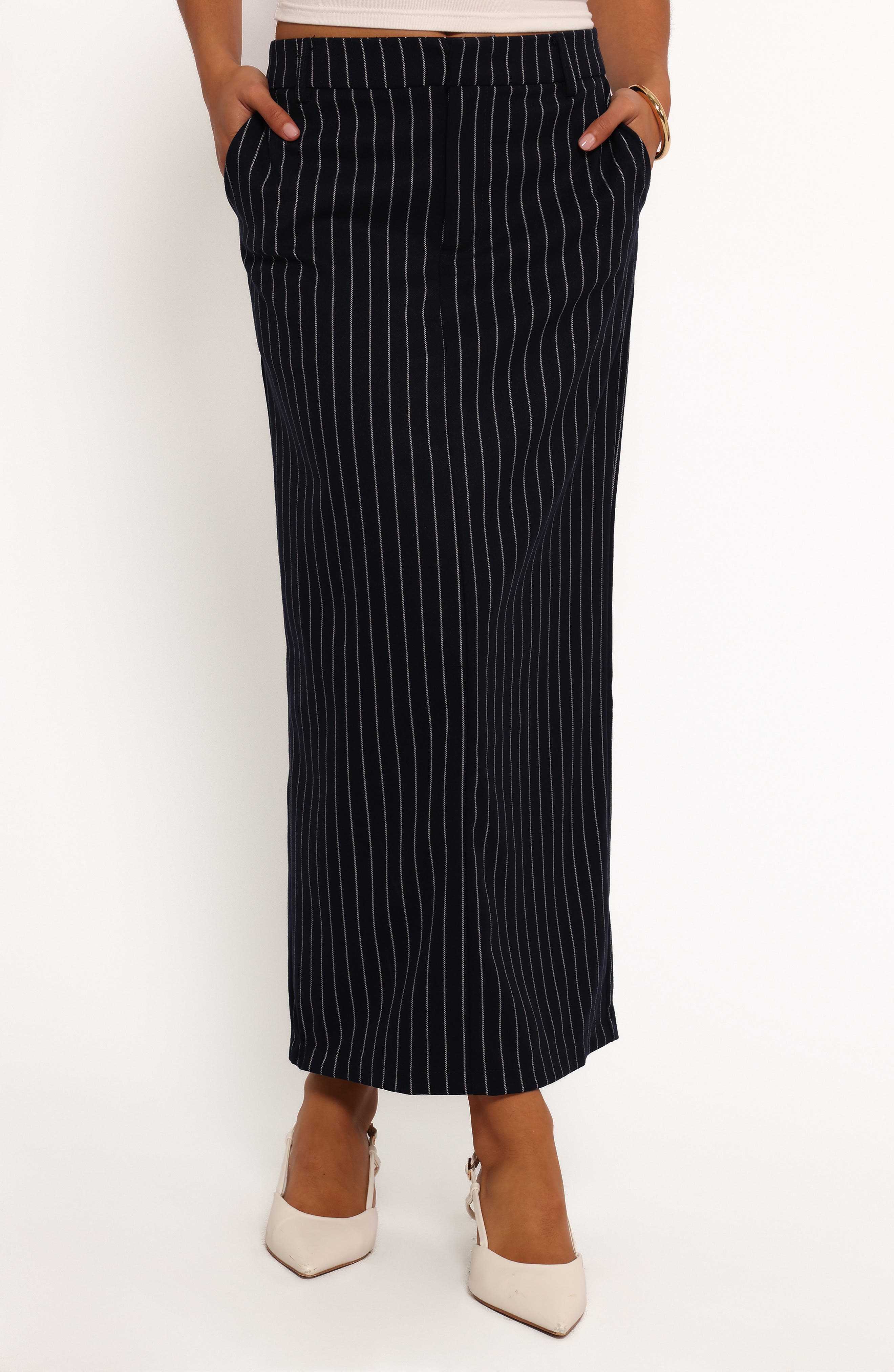 Petal & Pup Ellory Pinstripe Maxi Skirt