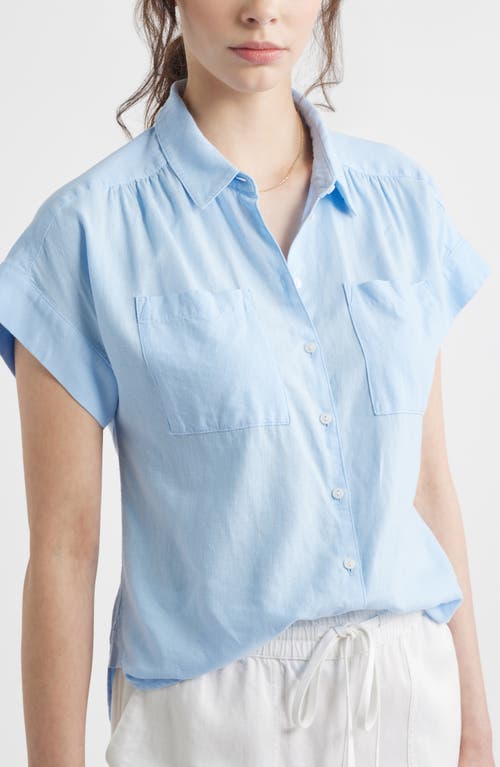Shop Caslonr Caslon(r) Linen Blend Short Sleeve Button-up Shirt