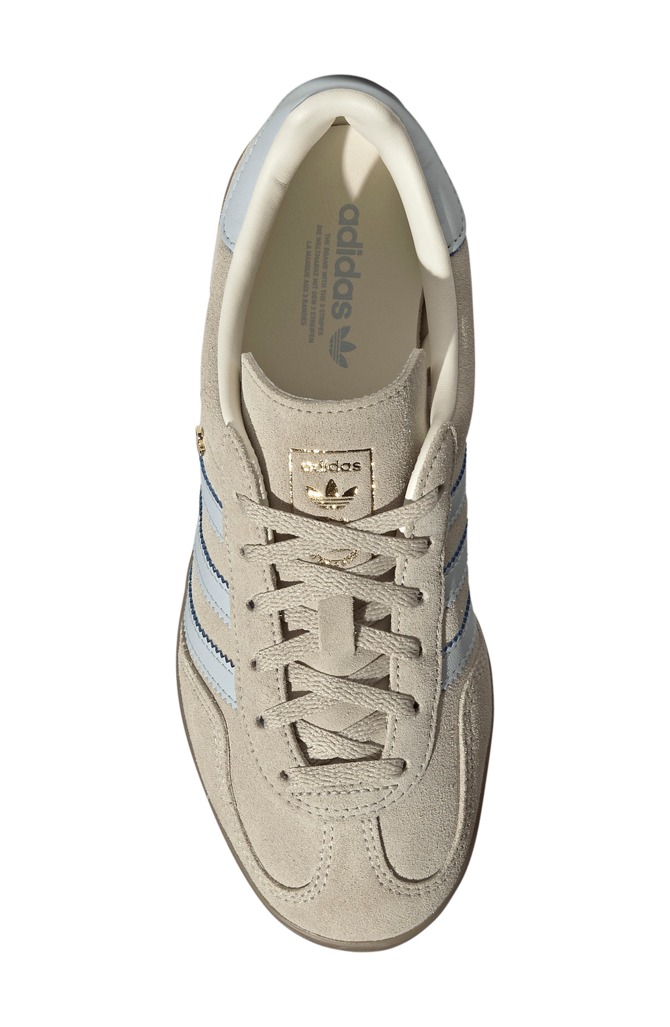 Gazelle Indoor Sneaker, Alternate, color, WONDER BEIGE/ HALO BLUE/ GUM5