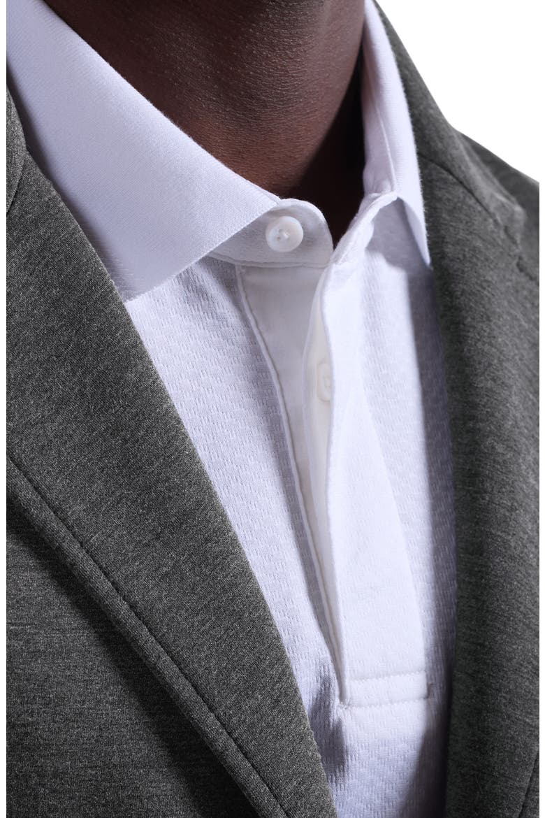 Soft Touch Heathered Grey Knit Blazer, Alternate, color, ANTHRACITE
