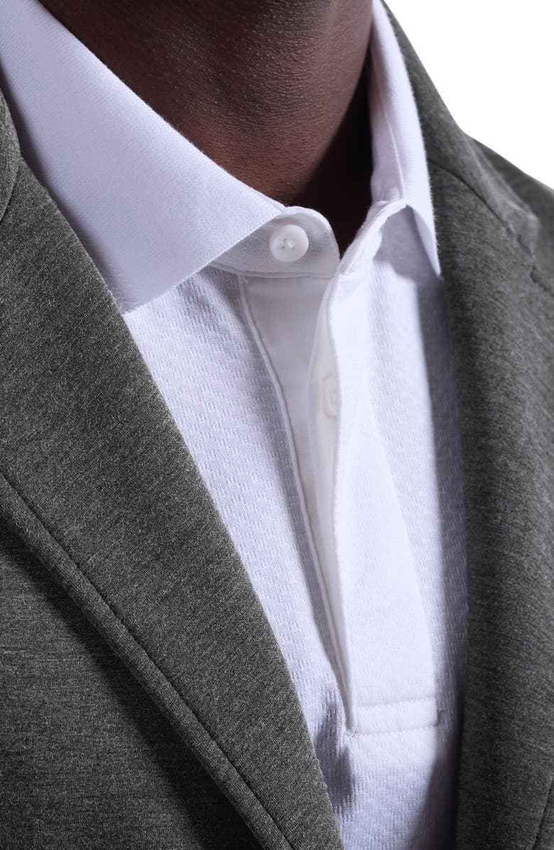 Bugatchi Soft Touch Heathered Grey Knit Blazer, Alternate, color, Anthracite