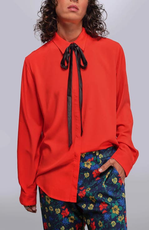 The Empower long Sleeve Bow Button Up