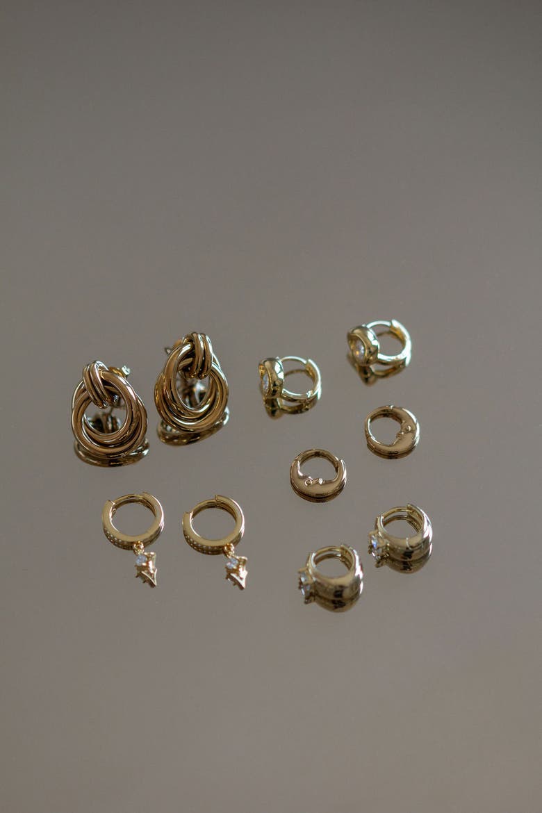 Diamond Tara Earrings, Alternate, color, Gold