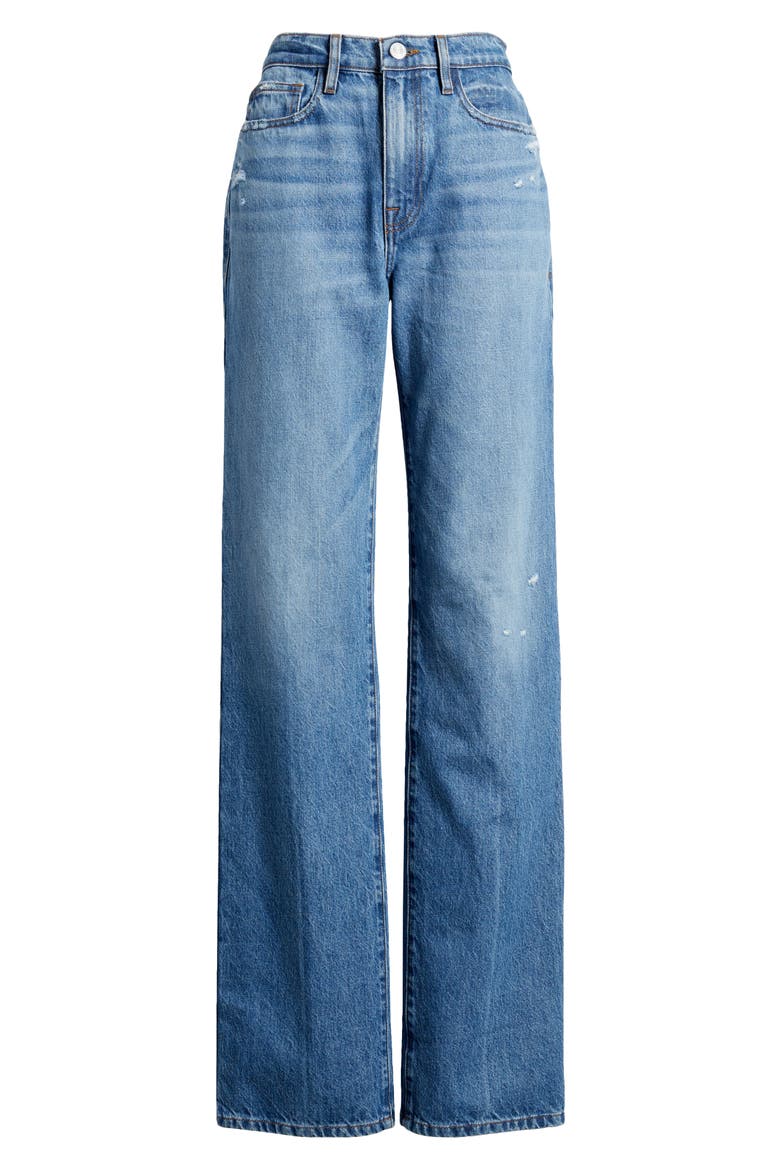Le Jane High Waist Straight Leg Jeans, Alternate, color, MARINER