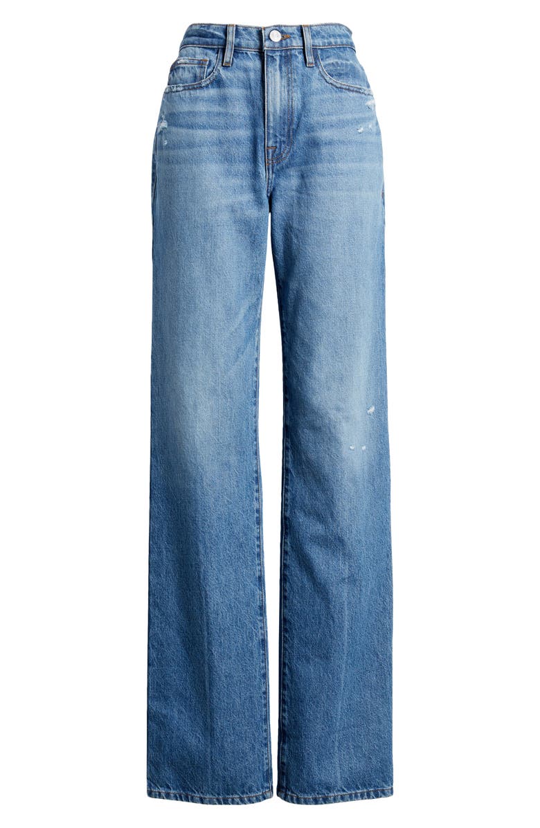 FRAME Le Jane High Waist Straight Leg Jeans, Alternate, color, Mariner