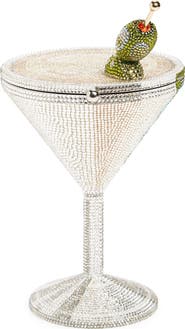 Judith Leiber Martini Crystal Embellished Minaudière