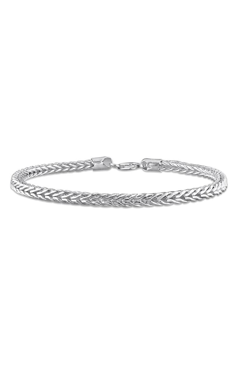 DELMAR Sterling Silver Foxtail Link Chain Bracelet, Main, color, 