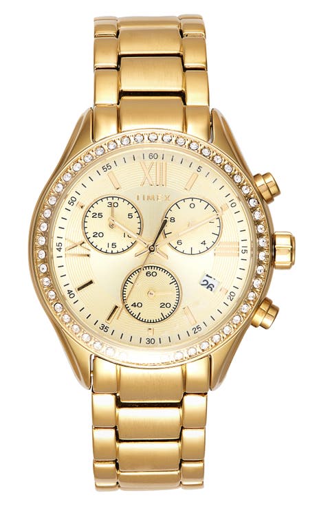 Chronograph Stainless Steel Bracelet Watch, 38mm