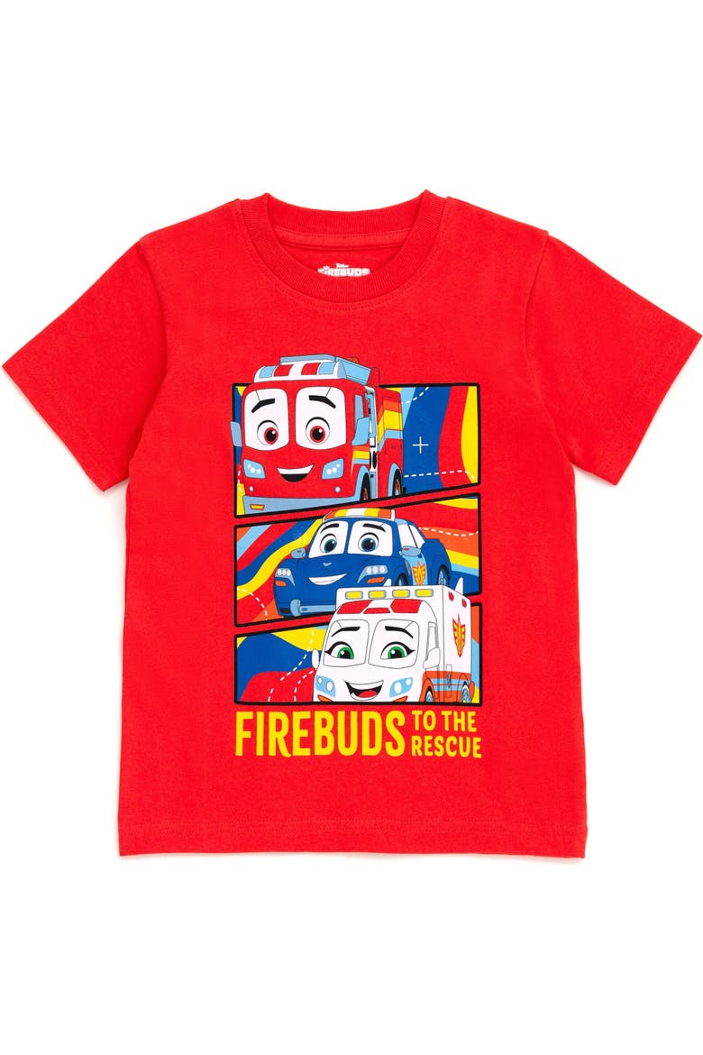 Firebuds 2-Pack Short Sleeve T-Shirts, Alternate, color, Firebuds Red Beige