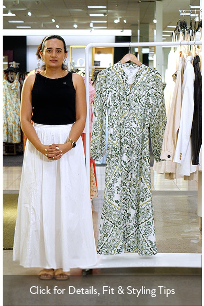 Penelope Printed Long Sleeve Maxi Shirtdress video
