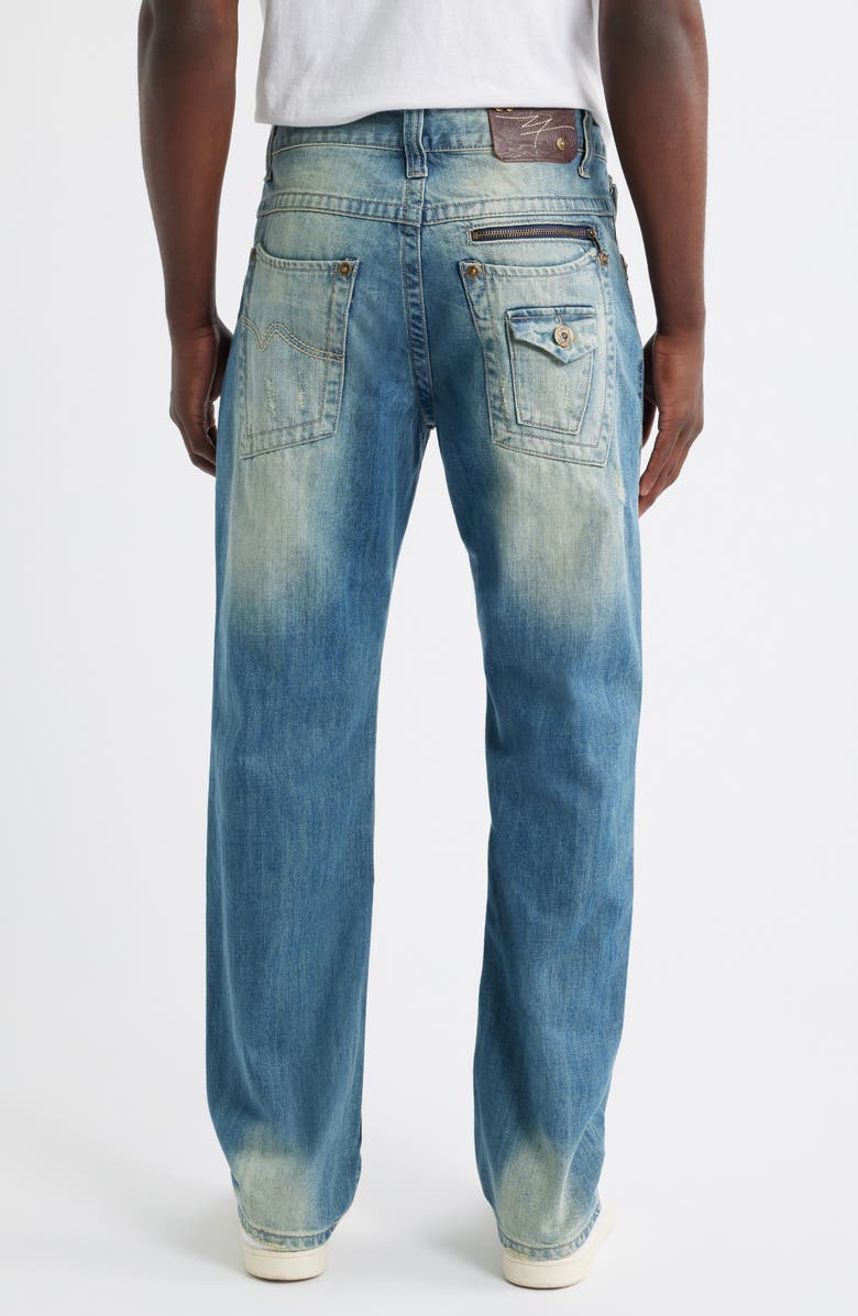 LEVEL 7 Relaxed Straight Leg Jeans, Alternate, color, Blue