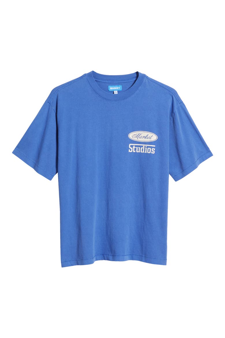 Stallion Cotton Graphic T-Shirt, Alternate, color, DAZZLING BLUE