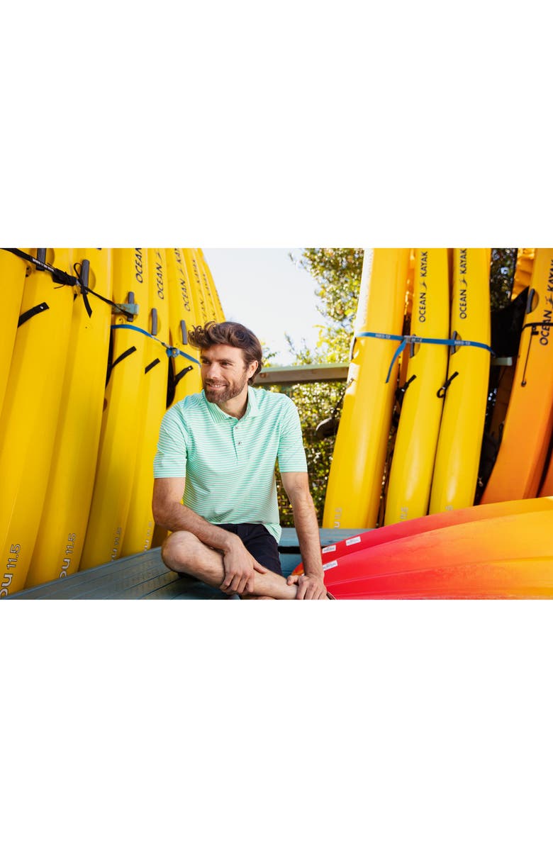 Cutter & Buck Virtue Piqué Stripe Recycled Blend Polo, Alternate, color, Fresh Mint