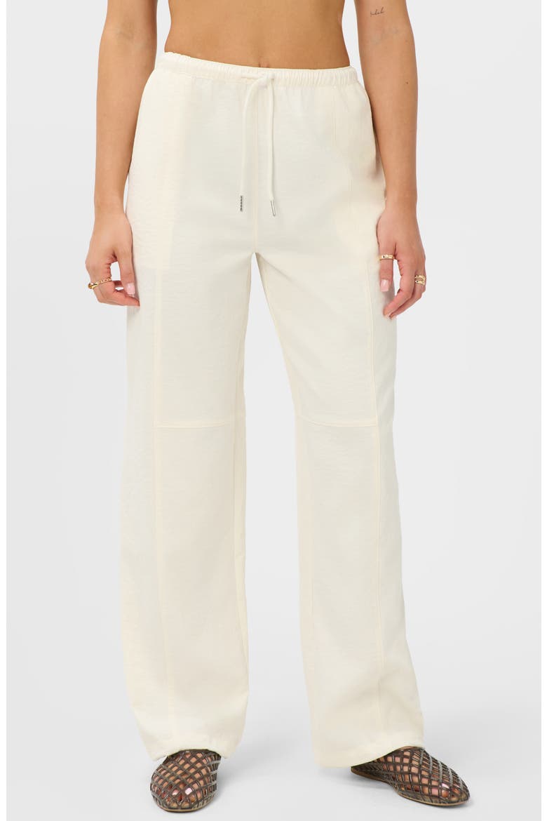 Quinn Summer Drawstring Wide Leg Pants, Main, color, DOVE WHITE
