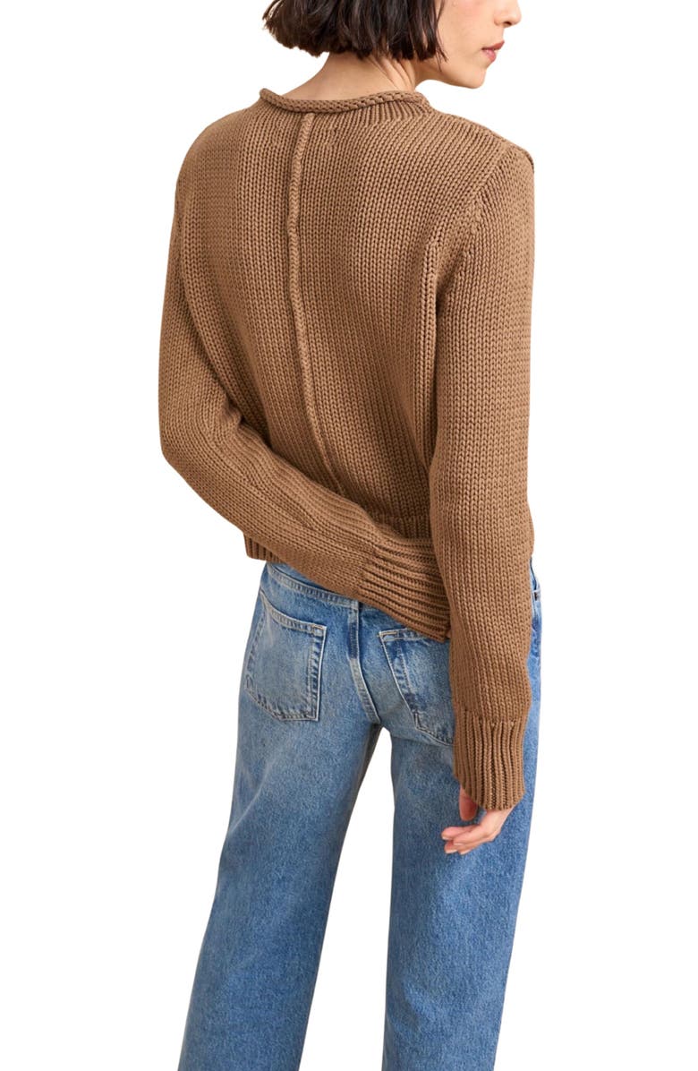 La Ligne Solid Mini Marina Sweater, Alternate, color, Tan