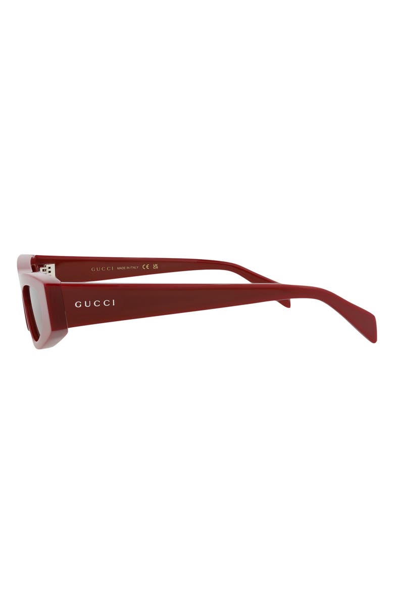 Gucci 51mm Cat Eye Sunglasses, Alternate, color, Burgundy Burgundy Brown