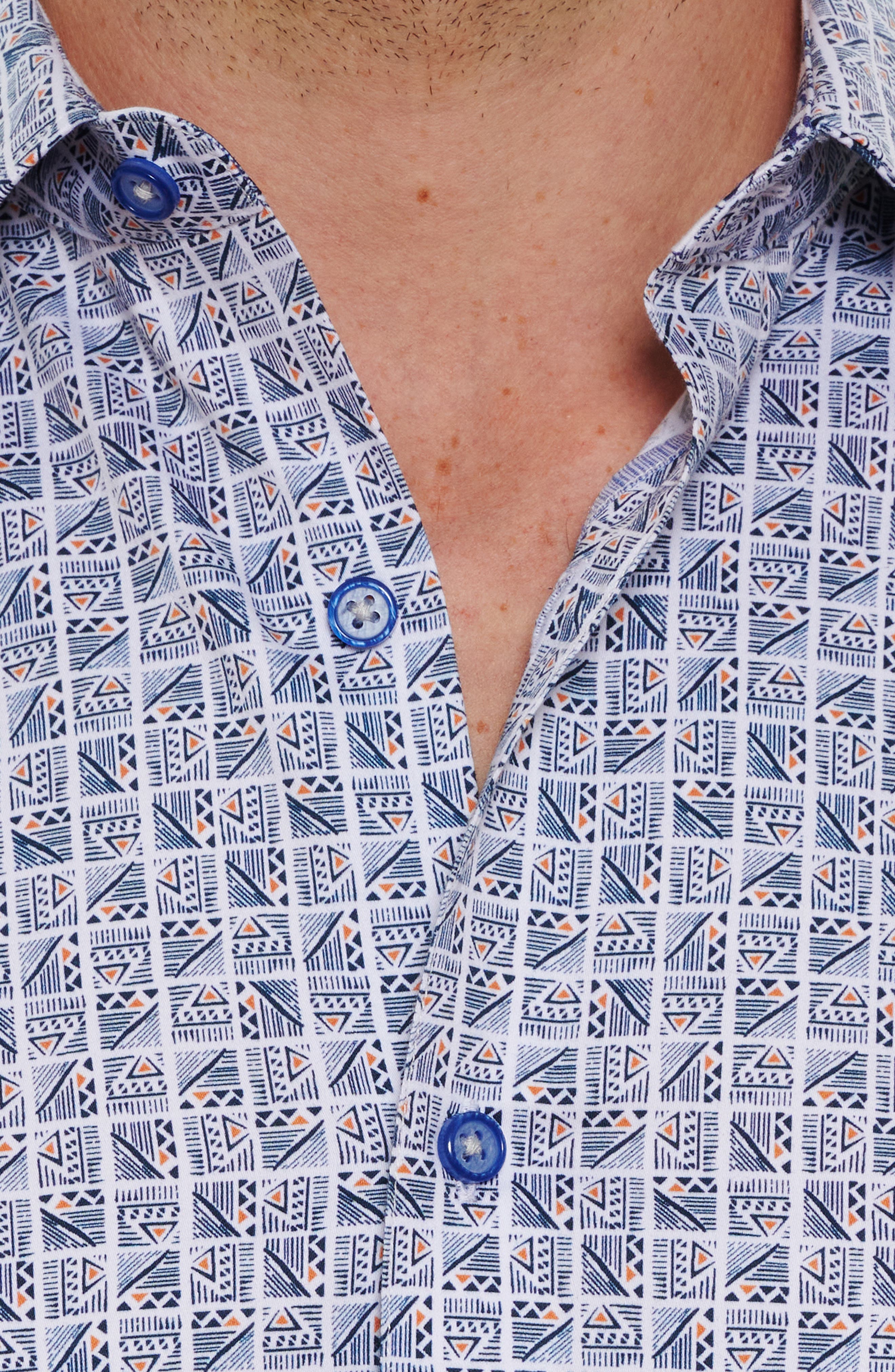 Robert Graham Barrington Geo Print Stretch Button-Up Shirt (Men ...