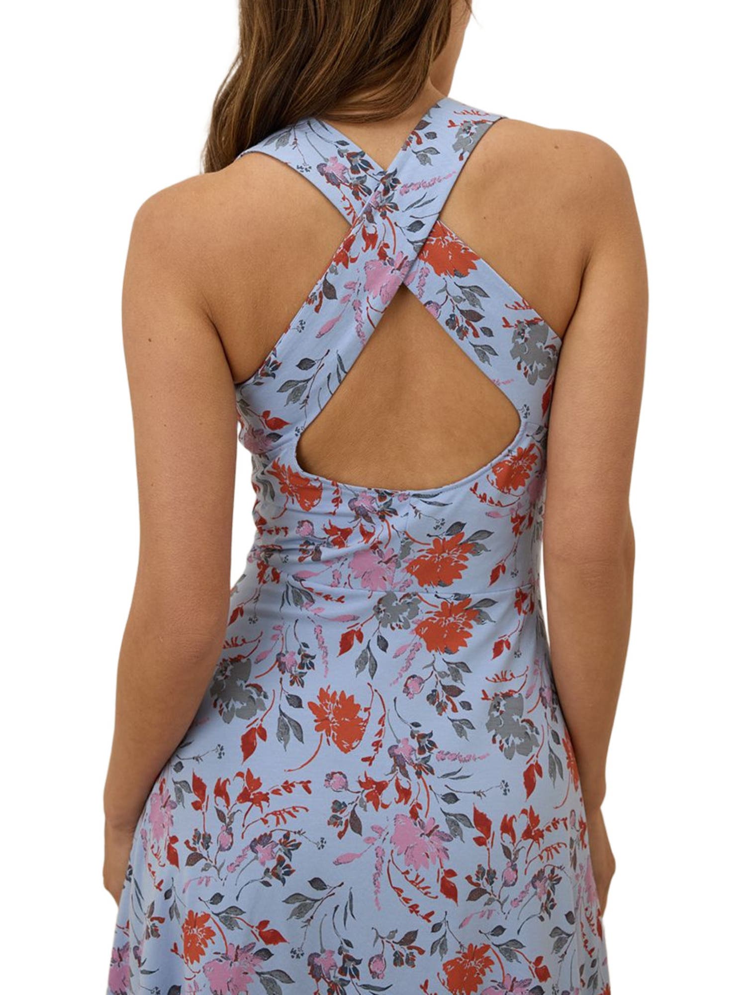pact fit and flare open back maxi dress Womens Fit & Flare Open Back Maxi Dress made with Organic Cotton