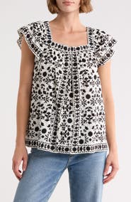 MAX STUDIO Flutter Sleeve Top