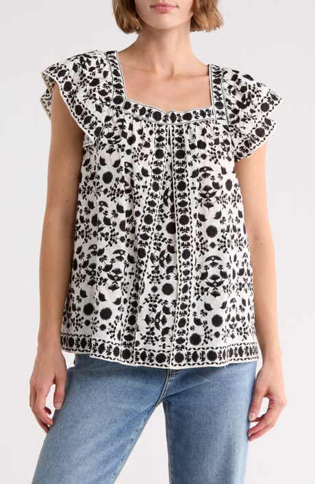 MAX STUDIO Flutter Sleeve Top