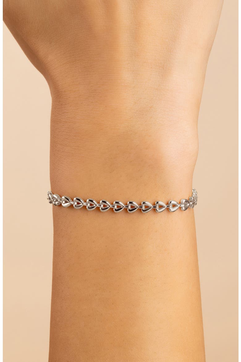 Blake Heart Chain Bracelet, Alternate, color, SILVER