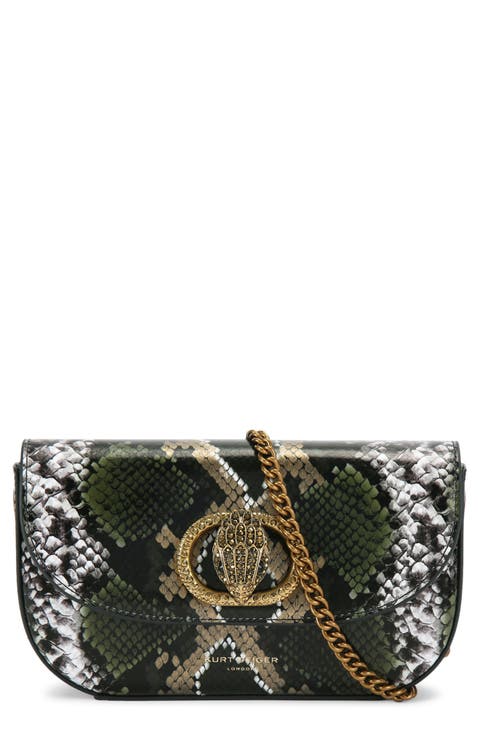 Small Chelsea Croc Embossed Leather Crossbody Bag