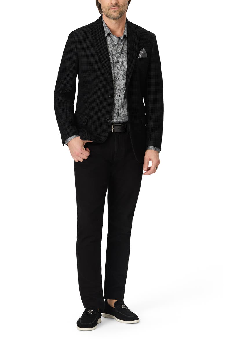 Somerton Houndstooth Woven Sport Coat, Alternate, color, BLACK