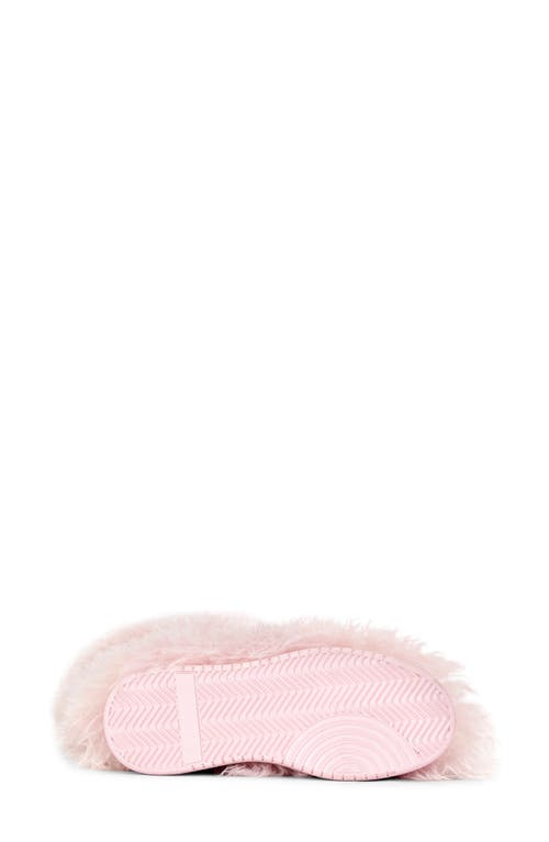 Azalea Wang Templeton Shaggy Faux Shearling Thigh-high Boot In Pink
