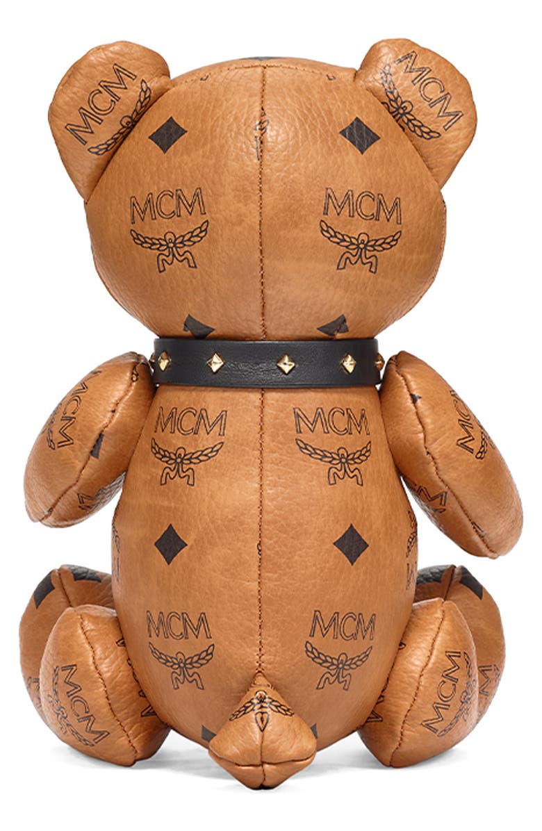 MCM Visetos Coated Canvas Teddy Bear, Alternate, color,
