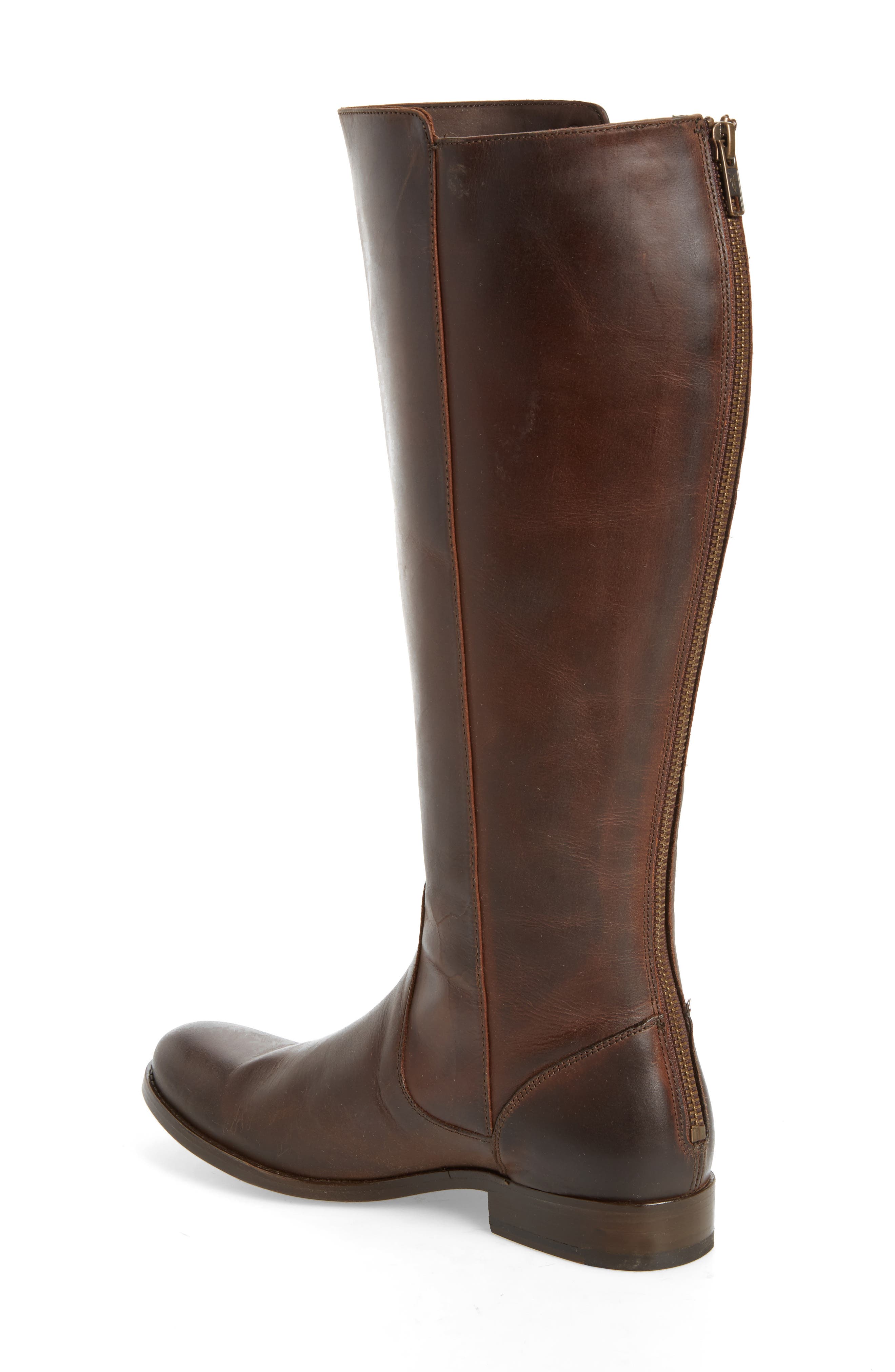 Melissa Stud Knee High Boot, Alternate, color, CHOCOLATE LEATHER