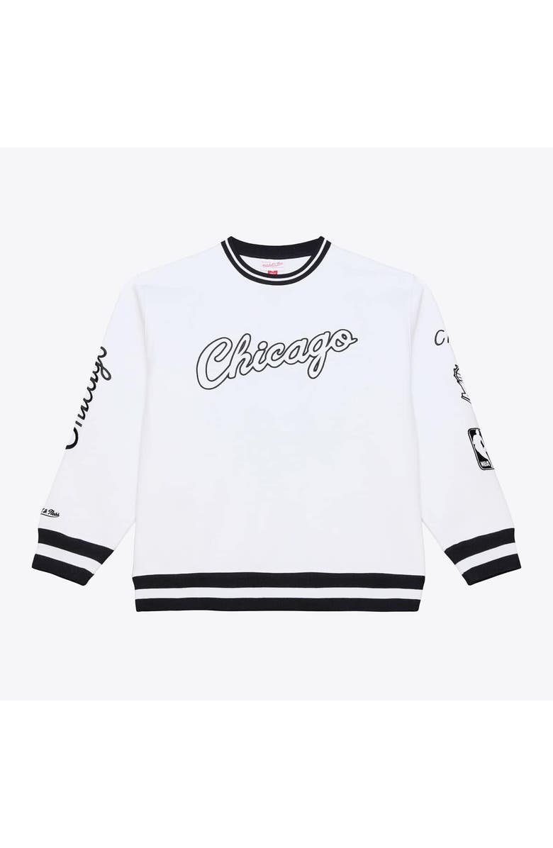 Mitchell & Ness Men's Mitchell & Ness  White Chicago Bulls Hardwood Classics Arctic Fleece Sweatshirt, Main, color, White
