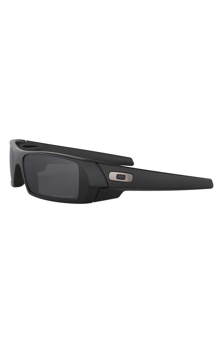 Oakley Gascan<sup>®</sup> 60mm Polarized Rectangular Sunglasses, Alternate, color, Black